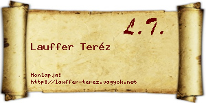 Lauffer Teréz névjegykártya